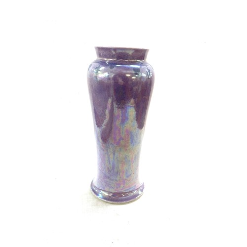 1 - Antique Ruskin lustre vase 1921 lilac glaze with top decoration, height 32cm