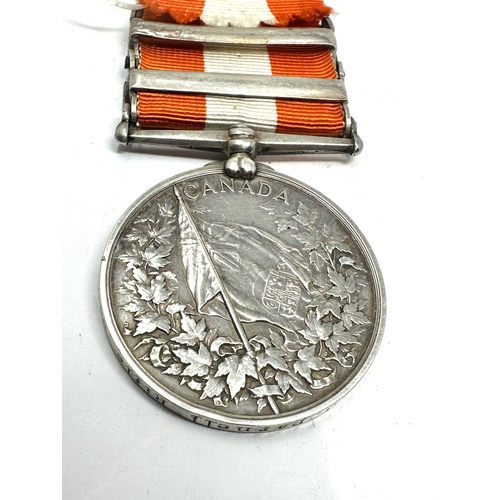 468 - original Canada General Service Medal 1866-1871, to No 105 pte.j.parnell rifle brigade , with two ba... 