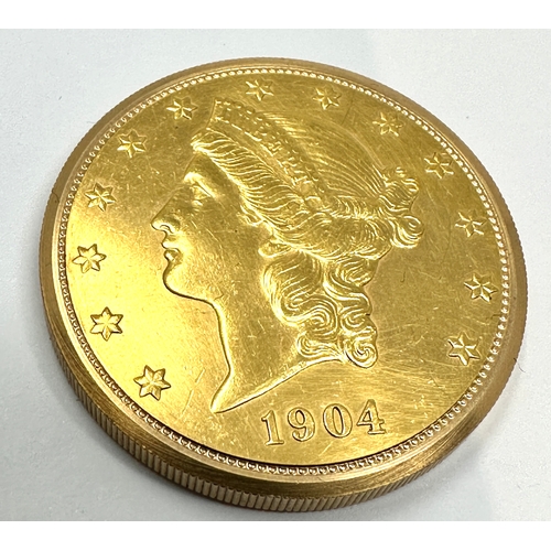 98 - Jaeger le cultre  18K Yellow Gold Twenty Dollar Coin Watch - Manual winding. 18K Yellow gold coin ca... 