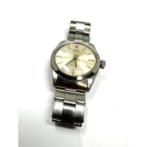 428 - Gents Rolex oyster precision s/steel the watch is ticking