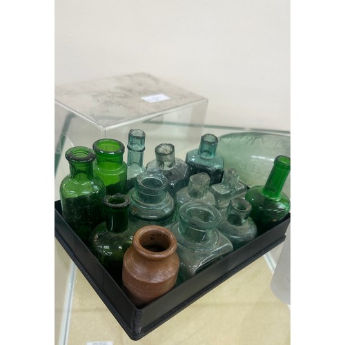 16 - Selection of vintage glass bottles / pots etc
