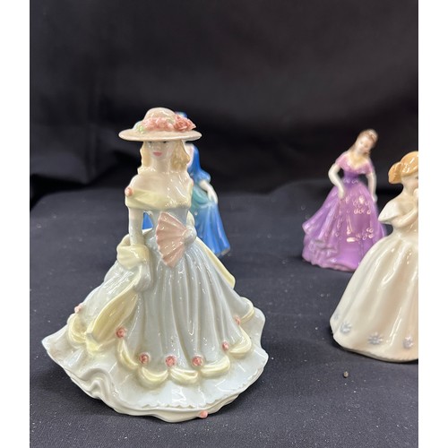 525 - Selection of Coalport and Royal Doulton figures tallest measures approx 6 inches tall