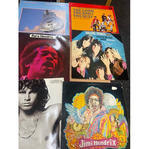 92 - Selection of assorted record includes Eagles, Rolling stones, the doors etc