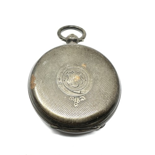 423 - Vintage Gents Sterling Silver Pocket Watch Key-wind Working