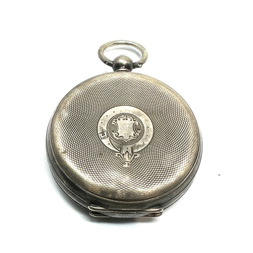 424 - Vintage Gents Sterling Silver Pocket Watch Key-wind Working