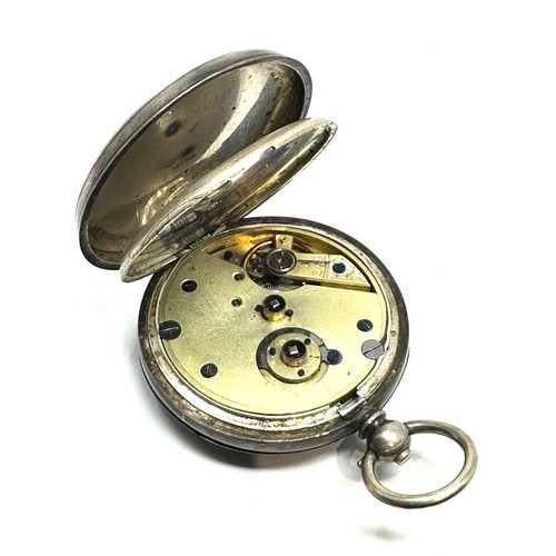 424 - Vintage Gents Sterling Silver Pocket Watch Key-wind Working