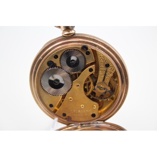 427 - WALTHAM Gents Vintage Rolled Gold Open Face Pocket Watch Hand-wind Working