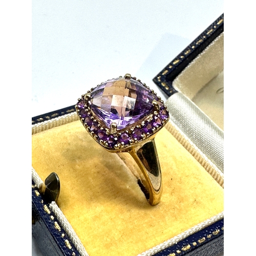 98 - 9ct gold amethyst ring weight 4.1g