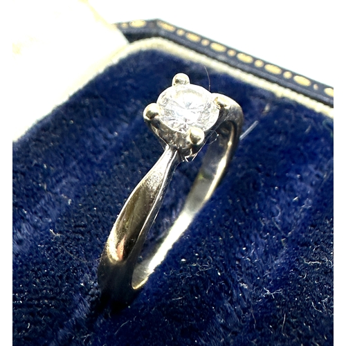 112 - 18ct gold diamond solitaire ring 0.26ct diamond weight 2.9g