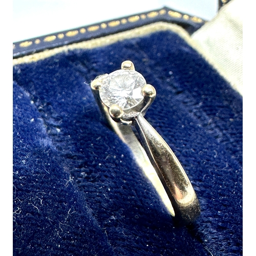 112 - 18ct gold diamond solitaire ring 0.26ct diamond weight 2.9g