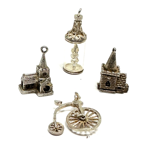 258 - 4 vintage silver nuvo charms