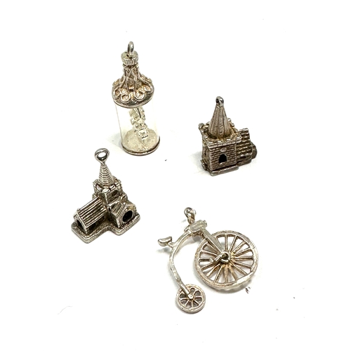 258 - 4 vintage silver nuvo charms