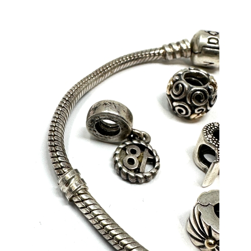 259 - Pandora silver charms & pandora snake bracelet