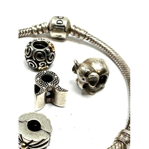 259 - Pandora silver charms & pandora snake bracelet