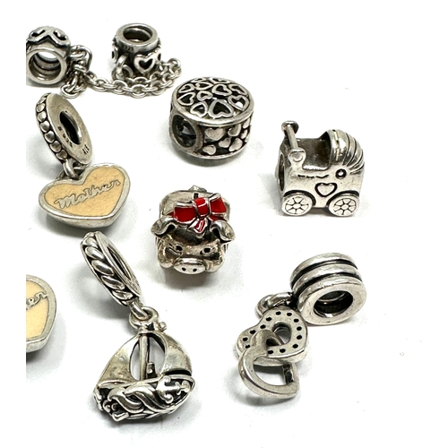 268 - 8 silver pandora charms