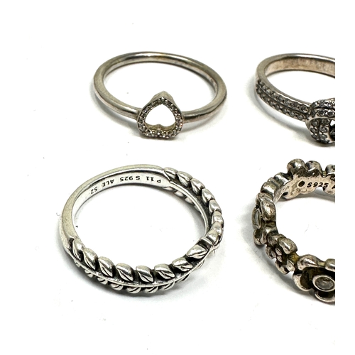 272 - 6 silver pandora rings