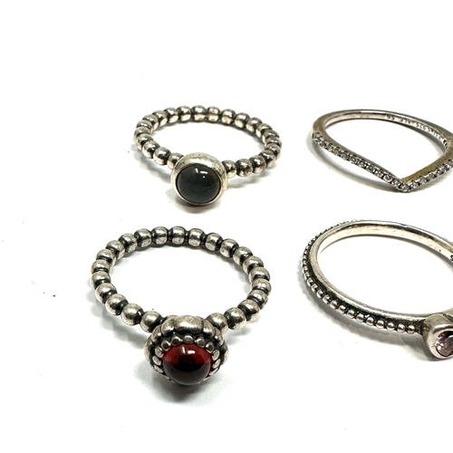 273 - 6 silver pandora rings