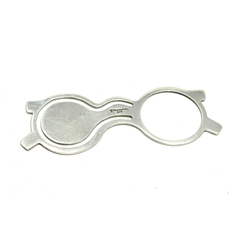 16 - Novelty TIFFANY & CO Silver Bookmark Page Marker Eyeglasses Magnifier missing magnifying glass inser... 