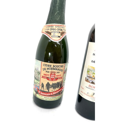 539 - 2 Bottles of D-Day 50th Anniversary memorabilia alcohol, Bordeauc and Cuvee speciale