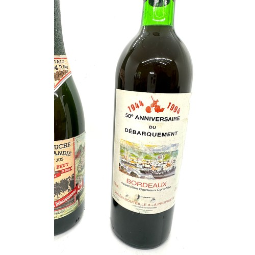 539 - 2 Bottles of D-Day 50th Anniversary memorabilia alcohol, Bordeauc and Cuvee speciale