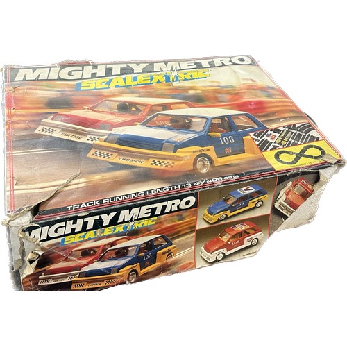 286 - Boxed Scalextric C880 Mighty Metro Electric Model Racing Slot Car Set - untested