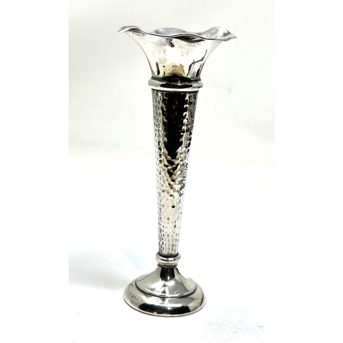 5 - Antique silver bud vase measures height 13cm Birmingham silver hallmarks