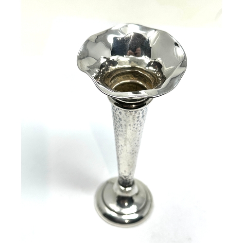 5 - Antique silver bud vase measures height 13cm Birmingham silver hallmarks