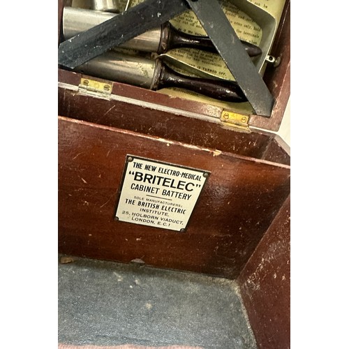 89 - Vintage Quack 'Britelec Cabinet Battery' electric shock machine