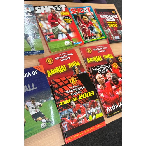 283 - Selection of vintage football and sport annuals dated 1997, 2001, 2005 etc