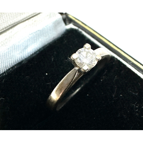 128 - 18ct white gold diamond solitaire ring 0.25ct diamond weight 2.8g