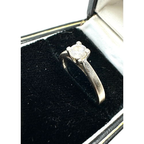 128 - 18ct white gold diamond solitaire ring 0.25ct diamond weight 2.8g