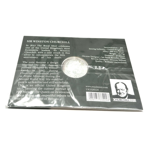 396 - the royal mint 2015 Sir Winston Churchill £20 Fine Silver Coin sealed