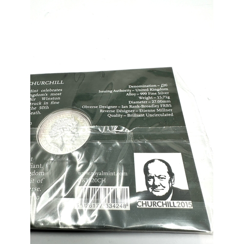 396 - the royal mint 2015 Sir Winston Churchill £20 Fine Silver Coin sealed