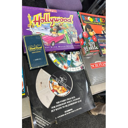 325 - Selection of vintage board games to include trivia pursuit, block busters, hang man etc