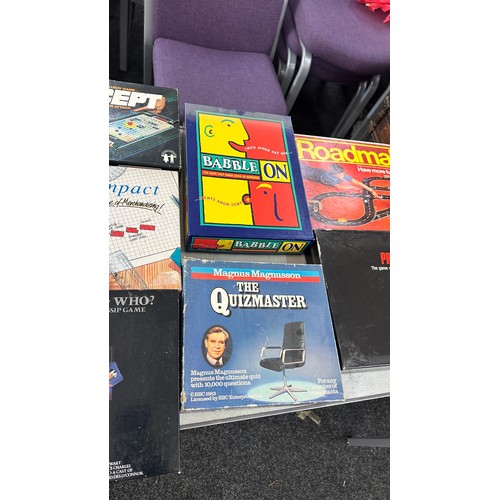 339 - Selection of vintage board games to include Games of the Year, Twister, Tank battle, grandstand scra... 