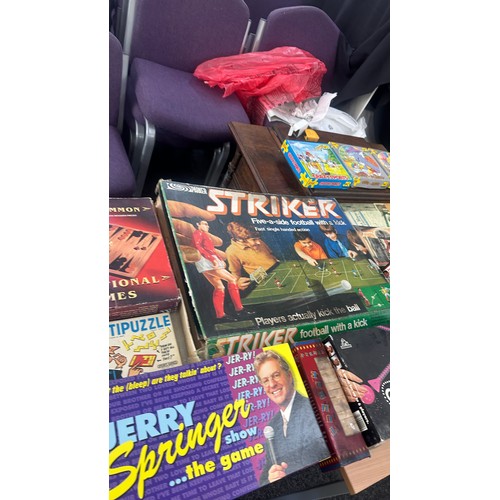 329 - Large selection of vintage board games and puzzles to include battle of the universe, who wants to b... 