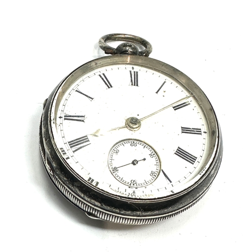 413 - Antique silver pocket watch A monty London the balance spins freely fully wound not working