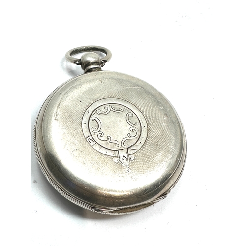 414 - Large antique open face silver pocket watch r.Eprile Edinburgh the watch will tick when shaken but s... 