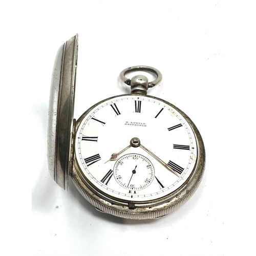 414 - Large antique open face silver pocket watch r.Eprile Edinburgh the watch will tick when shaken but s... 