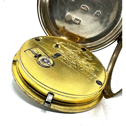 415 - Antique open face pocket watch Jonathan jackson Liverpool the watch will tick when shaken but tops k... 