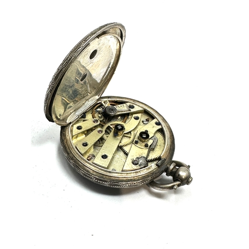 416 - Antique silver fob watch the watch is not ticking