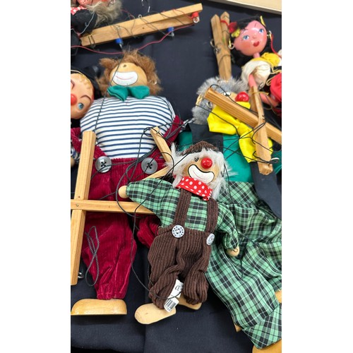 50 - Three vintage Pelham puppets and two others