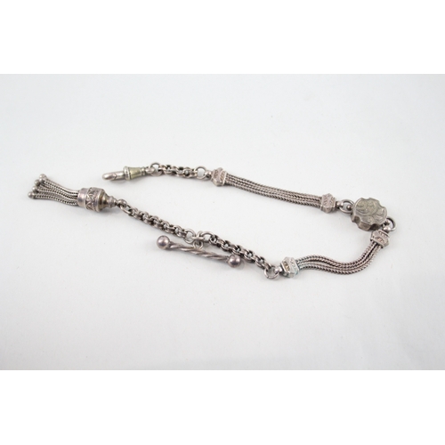 315 - Silver antique Albertina chain with tassel (11g)