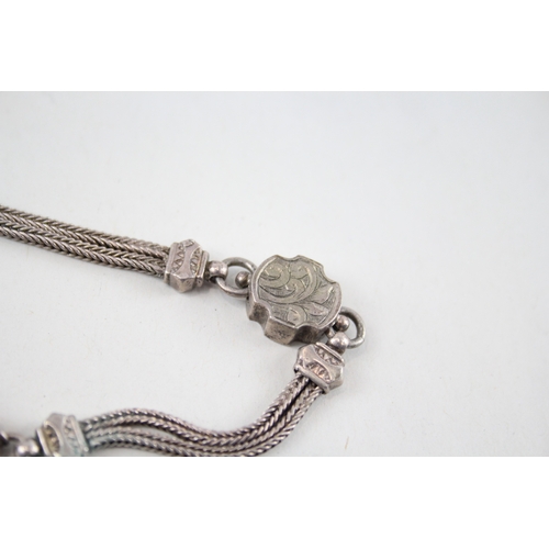 315 - Silver antique Albertina chain with tassel (11g)