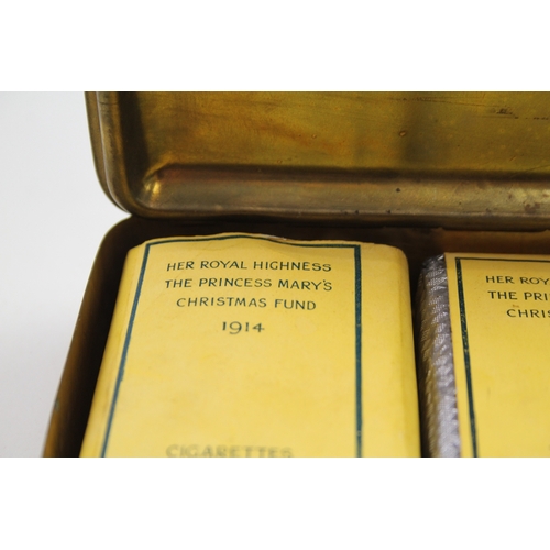 371 - WW1 1914 Princess Mary Tin  & Contents inc. Tobacco & Cigarettes