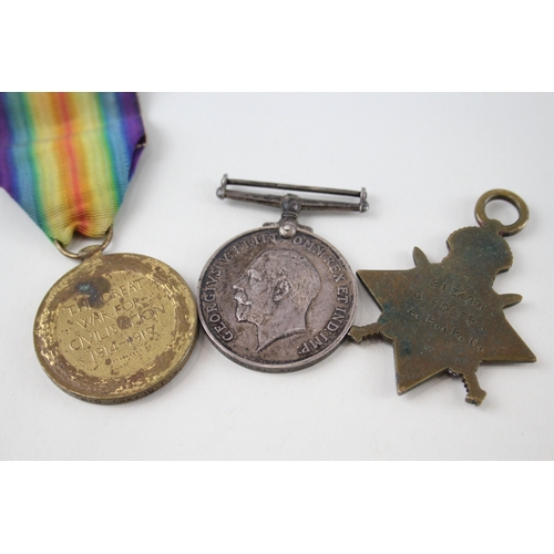 373 - WW1 Navy Medals Named Star & War 213490 C. Rogers A.B R.N