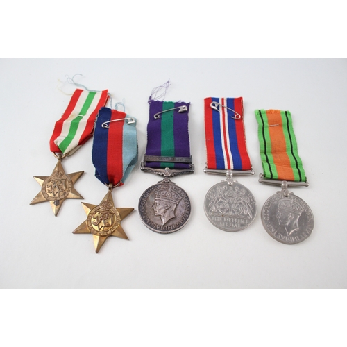 374 - WW2 GV.I G.S.M Palestine 1945-48 Medal Group inc Italy Star