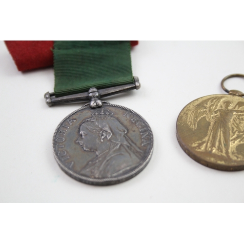 389 - Victorian WW1 Medals x 2 Named Long Service 1983 Colour Sgt C.J Cowlishaw etc