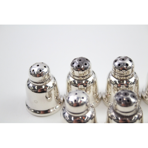 45 - 8 x .925 sterling small salt & pepper shakers / cellars