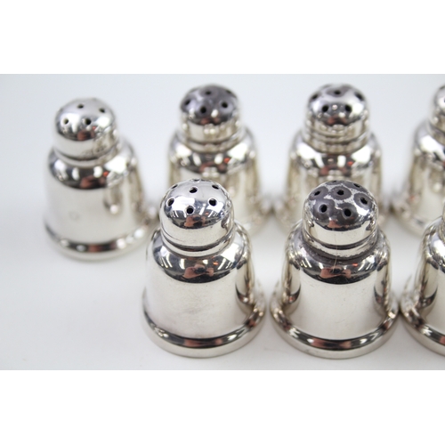 45 - 8 x .925 sterling small salt & pepper shakers / cellars